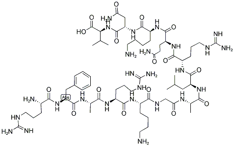 L-arginyl-l-phenylalanyl-l-alanyl-l-arginyl-l-lysylglycyl-l-alanyl-l-leucyl-l-arginyl-l-glutaminyl-l-lysyl-l-asparaginyl-l-valine Structure,121545-65-1Structure