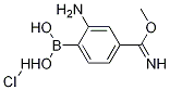 2-Amino-4-(imino(methoxy)methyl)phenylboronic acid hcl Structure,1217501-29-5Structure