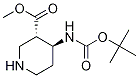 Trans-methyl 4-(tert-butoxycarbonylamino)piperidine-3-carboxylate Structure,1217774-23-6Structure