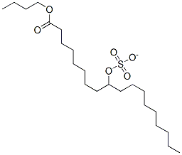 Octadecanoic acid, 9-(sulfooxy)-, 1-butyl ester Structure,122-53-2Structure