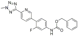 Carbamic acid, n-[3-fluoro-4-[6-(2-methyl-2h-tetrazol-5-yl)-3-pyridinyl]phenyl]-, phenylmethyl ester Structure,1220910-89-3Structure