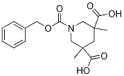 1-((Benzyloxy)carbonyl)-3,5-dimethylpiperidine-3,5-dicarboxylic acid Structure,1221818-73-0Structure