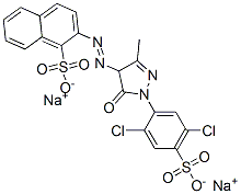 2-[2-[1-(2,5-Dichloro-4-sulfophenyl)-4,5-dihydro-3-methyl-5-oxo-1h-pyrazol-4-yl]diazenyl]-1-naphthalenesulfonicacid sodium salt (1:2) Structure,12220-64-3Structure