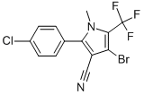 2-(4-Chlorophenyl)-4-bromo-1-methyl-5-(trifluoromethyl)-1h-pyrrole-3-carbonitrile Structure,122453-72-9Structure