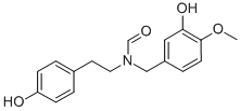 N-(p-hydroxyphenethyl)-n-(3-hydroxy-4-methoxybenzyl)formamide Structure,122584-17-2Structure