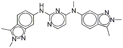 N2,n4-bis(2,3-dimethyl-2h-indazol-6-yl)-2,4-pyrimidinediamine Structure,1226499-98-4Structure