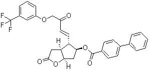 [1,1-Biphenyl]-4-carboxylic acid hexahydro-2-oxo-4-[3-oxo-4-[3-(trifluoromethyl)phenoxy]-1-buten-1-yl]-2h-cyclopenta[b]furan-5-yl ester Structure,122921-57-7Structure