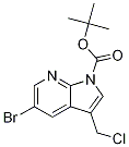 Tert-butyl 5-bromo-3-(chloromethyl)pyrrolo[2,3-b]pyridine-1-carboxylate Structure,1234616-42-2Structure