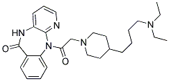 11-[[4-[4-(Diethylamino)butyl]-1-piperidinyl]acetyl]-5,11-dihydro-6h-pyrido[2,3-b][1,4]benzodiazepin-6-one Structure,123548-16-3Structure