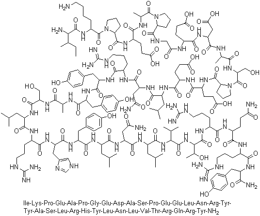 H-ile-lys-pro-glu-ala-pro-gly-glu-asp-ala-ser-pro-glu-glu-leu-asn-arg-tyr-tyr-ala-ser-leu-arg-his-tyr-leu-asn-leu-val-thr-arg-gln-arg-tyr-nh2 Structure,123583-37-9Structure