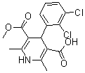 4-(2,3-Dichlorophenyl)-1,4-dihydro-2,6-dimethyl-3,5-pyridinedicarboxylic acid 3-methyl ester Structure,123853-39-4Structure