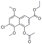 4-(Acetyloxy)-6-chloro-5,8-dimethoxy-2-naphthalenecarboxylic acid ethyl ester Structure,124010-11-3Structure