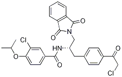 Benzamide, 3-chloro-n-[(1s)-1-[[4-(2-chloroacetyl)phenyl]methyl]-2-(1,3-dihydro-1,3-dioxo-2h-isoindol-2-yl)ethyl]-4-(1-methylethoxy)- Structure,1240137-81-8Structure