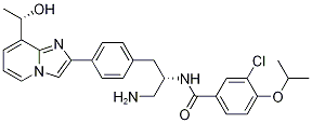 N-((s)-1-amino-3-(4-(8-((s)-1-hydroxyethyl)imidazo[1,2-a]pyridin-2-yl)phenyl)propan-2-yl)-3-chloro-4-isopropoxybenzamide Structure,1240137-87-4Structure