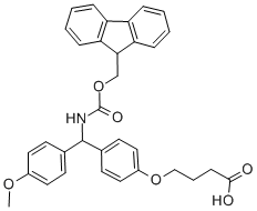 4-(4-(((((9H-fluoren-9-yl)methoxy)carbonyl)amino)(4-methoxyphenyl)methyl)phenoxy)butanoic acid Structure,124504-64-9Structure