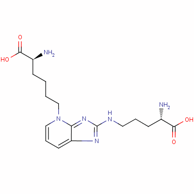 (2S)-2-Amino-6-[2-[[(4S)-4-Amino-5-Hydroxy-5-Oxopentyl]Amino]Imidazo[4,5-b]Pyridin-4-Yl]Hexanoic Acid Structure,124505-87-9Structure