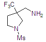 (1-(Methylsulfonyl)-3-(trifluoromethyl)pyrrolidin-3-yl)methanamine Structure,1245645-98-0Structure