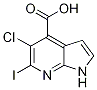 5-Chloro-6-iodo-1h-pyrrolo[2,3-b]pyridine-4-carboxylic acid Structure,1246088-58-3Structure