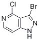 3-Bromo-4-chloro-1h-pyrazolo[4,3-c]pyridine Structure,1246349-99-4Structure