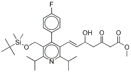 Methyl rac-(e)-7-[5-tert-butyldimethylsilyloxymethyl-2,6-diisopropyl-4-(4-fluorophenyl)-3-pyridinyl]-5-hydroxy-3-oxo-6-heptenoate Structure,124863-85-0Structure