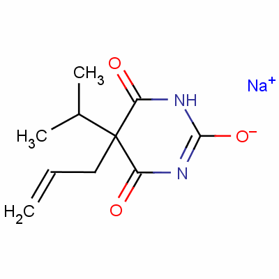 Sodium 5-allyl-5-isopropylbarbiturate Structure,125-88-2Structure