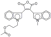 3-[1-[3-(Hydroxy)propyl]-1h-indol-3-yl]-4-(1-methyl-1h-indol-3-yl)-2,5-furandione acetate Structure,125314-97-8Structure