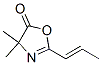 5(4H)-Oxazolone, 4,4-dimethyl-2-(1-propen-1-yl)- Structure,125376-15-0Structure