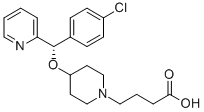 (+)-(S)-4-[4-[1-(4-chlorophenyl)-1-(2-pyridyl)methoxy]piperidin-1-yl]butyric acid Structure,125602-71-3Structure