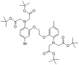 N-[2-[2-[2-[bis[2-(1,1-dimethylethoxy)-2-oxoethyl]amino]-5-bromophenoxy]ethoxy]-4-methylphenyl]-n-[2-(1,1-dimethylethoxy)-2-oxoethyl]-glycine tert-butylester Structure,125663-37-8Structure