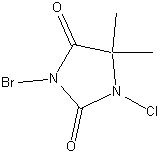 3-Bromo-1-chloro-5,5-dimethylhydantoin Structure,126-06-7Structure