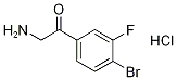 2-Amino-1-(4-bromo-3-fluorophenyl)ethanonehydrochloride Structure,1260679-52-4Structure