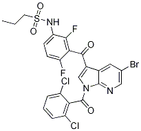 N-[3-[[5-bromo-1-(2,6-dichlorobenzoyl)-1h-pyrrolo[2,3-b]pyridin-3-yl]carbonyl]-2,4-difluorophenyl]-1-propanesulfonamide Structure,1262985-24-9Structure