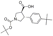 (3S,4r)-1-(tert-butoxycarbonyl)-4-(4-(tert-butyl)phenyl)pyrrolidine-3-carboxylic acid Structure,1263281-72-6Structure