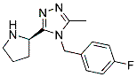 (R)-4-(4-fluorobenzyl)-3-methyl-5-(pyrrolidin-2-yl)-4h-1,2,4-triazole Structure,1263284-19-0Structure