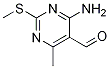 4-Amino-6-methyl-2-(methylsulfanyl)pyrimidine-5-carbaldehyde Structure,1268522-00-4Structure