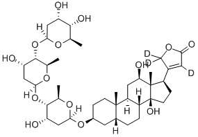 12,14-Dihydroxy-17-[5-oxo(<sup>2</sup>h<sub>3</sub>)-4,5-dihydro-2-furanyl]androstan-3-yl 2,6-dideoxyhexopyranosyl-(1->4)-2,6-dideoxyhexopyranosyl-(1->4)-2,6-dideoxyhexopyranoside Structure,127299-95-0Structure