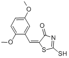 (5E)-5-(2,5-Dimethoxybenzylidene)-2-mercapto-1,3-thiazol-4(5H)-one Structure,127378-17-0Structure