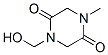 2,5-Piperazinedione,1-(hydroxymethyl)-4-methyl-(9ci) Structure,127605-74-7Structure