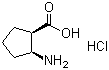 (1R,2S)-(-)-2-Amino-1-cyclopentanecarboxylic acid hydrochloride Structure,128110-37-2Structure