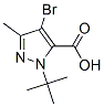 4-Bromo-1-(tert-butyl)-3-methyl-1H-pyrazole-5-carboxylic acid Structure,128537-60-0Structure