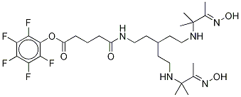 5-[[5-[[2-(Hydroxyimino)-1,1-dimethylpropyl]amino]-3-[2-[[2-(hydroxyimino)-1,1-dimethylpropyl]amino]ethyl]pentyl]amino]-5-oxo-pentanoic acid 2,3,4,5,6-pentafluorophenyl ester Structure,1287264-54-3Structure