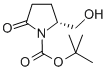 1-Pyrrolidinecarboxylic acid, 2-(hydroxymethyl)-5-oxo-, 1,1-dimethylethyl ester, (R)- Structure,128811-37-0Structure