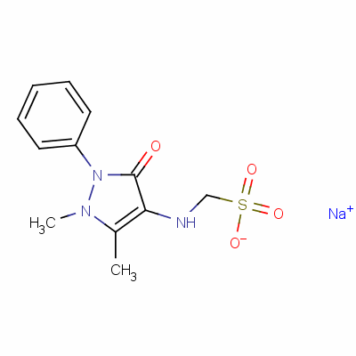 Sodium [(1,5-Dimethyl-3-Oxo-2-Phenylpyrazol-4-Yl)Amino]Methanesulfonate Structure,129-89-5Structure