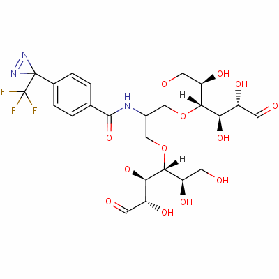 N-[1,3-bis[[(2r,3r,4r,5s)-1,2,4,5-tetrahydroxy-6-oxohexan-3-yl]oxy]propan-2-yl]-4-[3-(trifluoromethyl)diazirin-3-yl]benzamide Structure,129461-18-3Structure