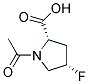 L-proline, 1-acetyl-4-fluoro-, cis-(9ci) Structure,129512-85-2Structure