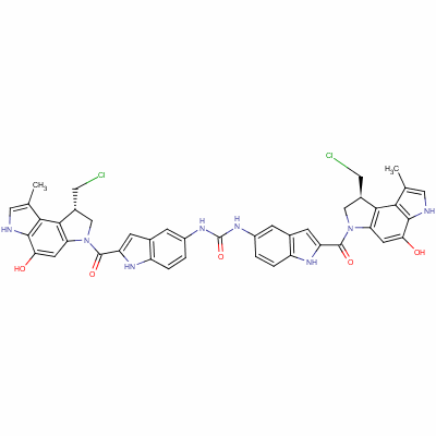 1,3-Bis[2-[(8s)-8-(chloromethyl)-4-hydroxy-1-methyl7,8-dihydro-3h-pyrrolo[3,2-e]indole-6-carbonyl]-1h-indol-5-yl]urea Structure,129655-21-6Structure