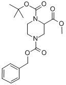 N-1-boc-4-cbz-2-piperazinecarboxylic acid methyl ester Structure,129799-14-0Structure