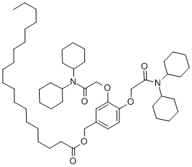 3,4-Bis(2-(dicyclohexylamino)-2-oxoethoxy)benzyl stearate Structure,129880-73-5Structure