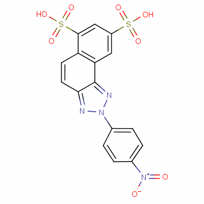 2-(4-Nitrophenyl)benzo[e]benzotriazole-6,8-disulfonic acid Structure,130-34-7Structure