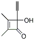 2-Cyclobuten-1-one, 4-ethynyl-4-hydroxy-2,3-dimethyl-(9ci) Structure,130352-45-3Structure